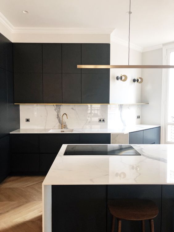 100 idées de cuisines noires pour s'inspirer 34 100 idées de cuisines noires pour s'inspirer 34
