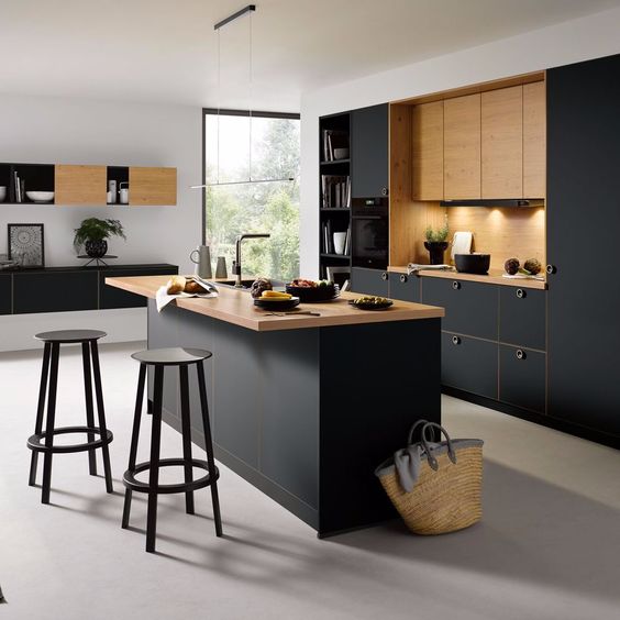 100 idées de cuisines noires pour s'inspirer 36 100 idées de cuisines noires pour s'inspirer 36