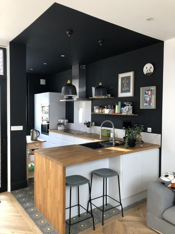 100 idées de cuisines noires pour s'inspirer 41 100 idées de cuisines noires pour s'inspirer 41