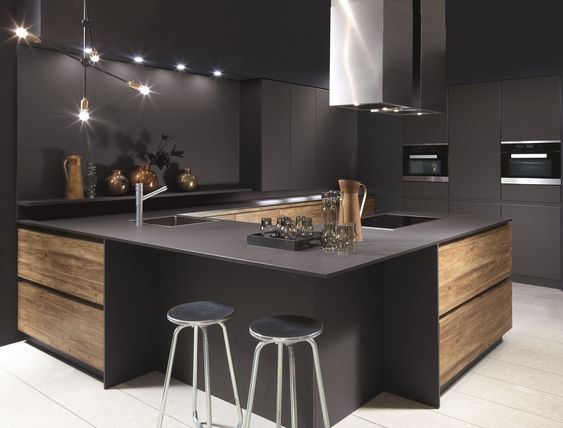 100 idées de cuisines noires pour s'inspirer 32 100 idées de cuisines noires pour s'inspirer 32