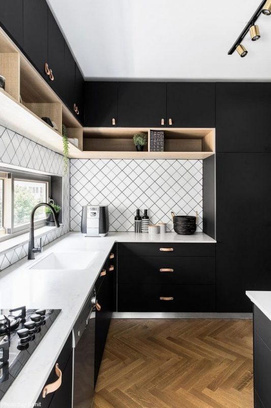 100 idées de cuisines noires pour s'inspirer 45 100 idées de cuisines noires pour s'inspirer 45