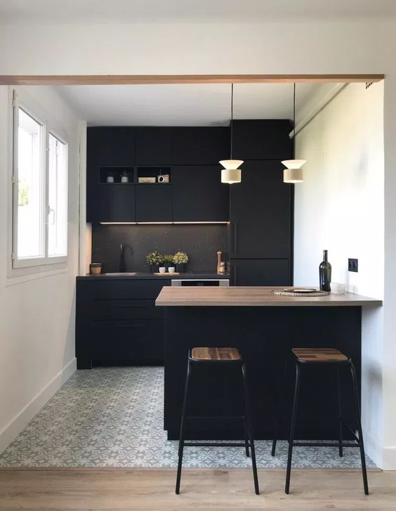 100 idées de cuisines noires pour s'inspirer 49 100 idées de cuisines noires pour s'inspirer 49