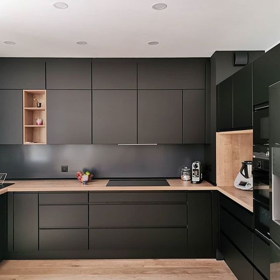 100 idées de cuisines noires pour s'inspirer 55 100 idées de cuisines noires pour s'inspirer 55