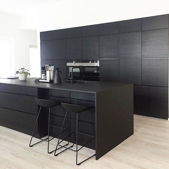 100 idées de cuisines noires pour s'inspirer 60 100 idées de cuisines noires pour s'inspirer 60
