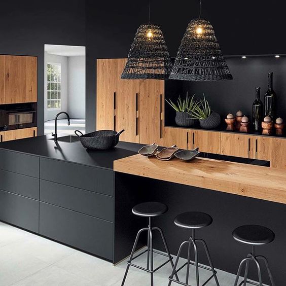 100 idées de cuisines noires pour s'inspirer 64 100 idées de cuisines noires pour s'inspirer 64