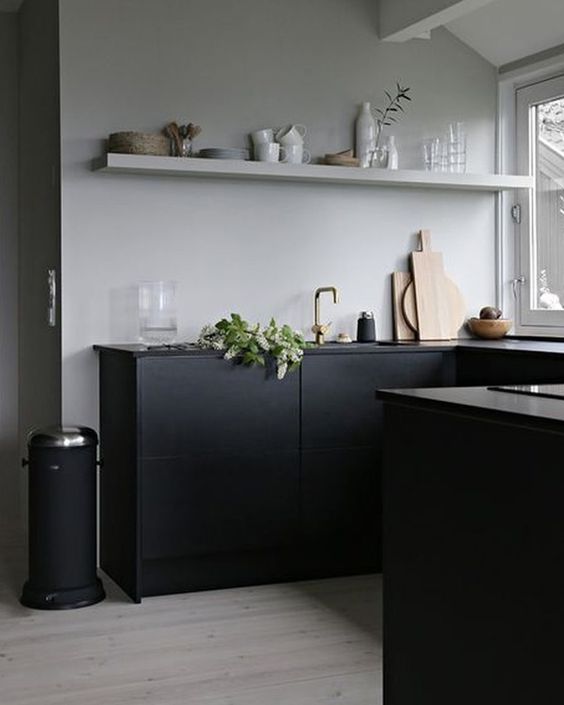 100 idées de cuisines noires pour s'inspirer 70 100 idées de cuisines noires pour s'inspirer 70