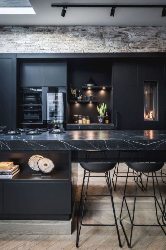 100 idées de cuisines noires pour s'inspirer 21 100 idées de cuisines noires pour s'inspirer 21