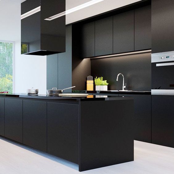 100 idées de cuisines noires pour s'inspirer 85 100 idées de cuisines noires pour s'inspirer 85