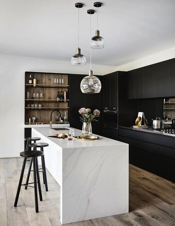 100 idées de cuisines noires pour s'inspirer 92 100 idées de cuisines noires pour s'inspirer 92