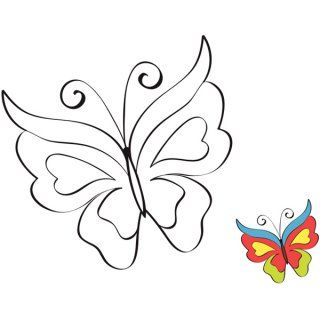 Imprimer le coloriage avec modèle papillon aux fleurs - Tête à modeler