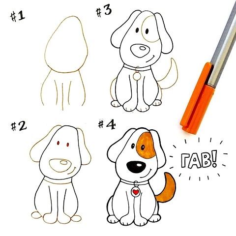21 tutos étape par étape pour apprendre à dessiner un chien 2