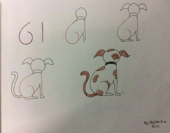 21 tutos étape par étape pour apprendre à dessiner un chien 12