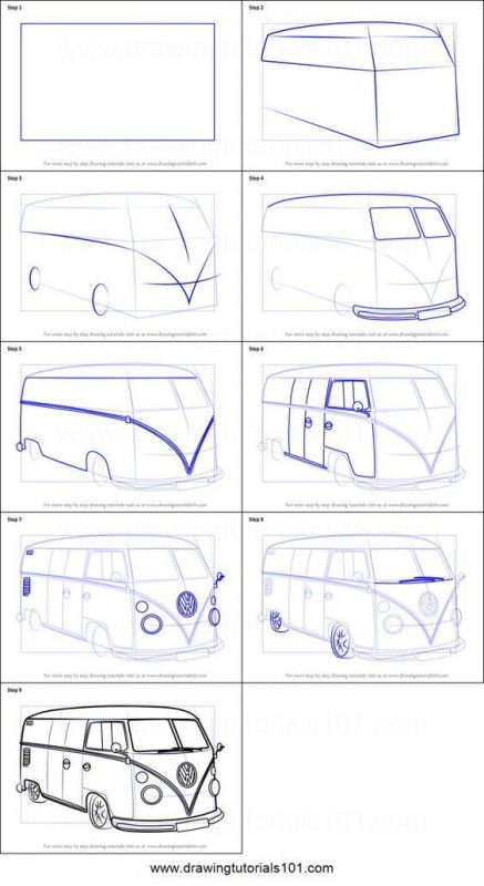 29 tutos dessin étape par étape pour apprendre à dessiner des voitures 19