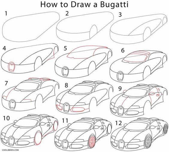 29 tutos dessin étape par étape pour apprendre à dessiner des voitures 10