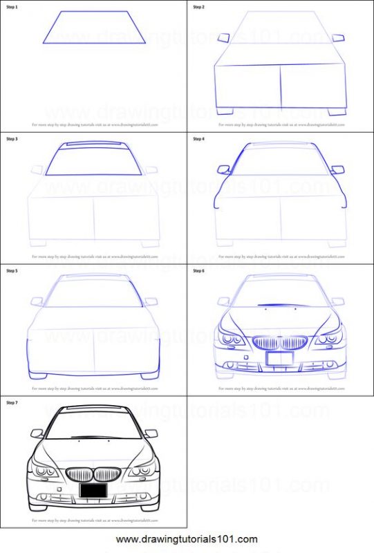 29 tutos dessin étape par étape pour apprendre à dessiner des voitures 12