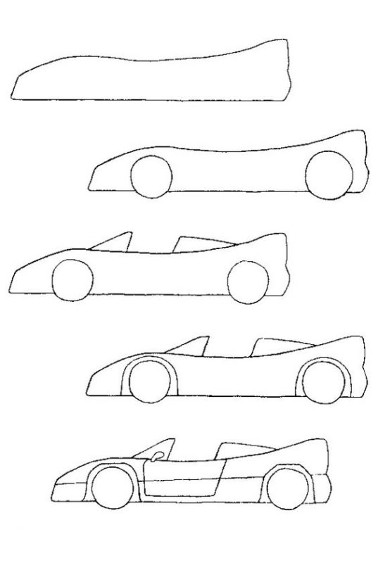 29 tutos dessin étape par étape pour apprendre à dessiner des voitures