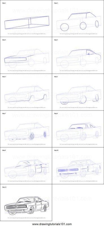 29 tutos dessin étape par étape pour apprendre à dessiner des voitures 15