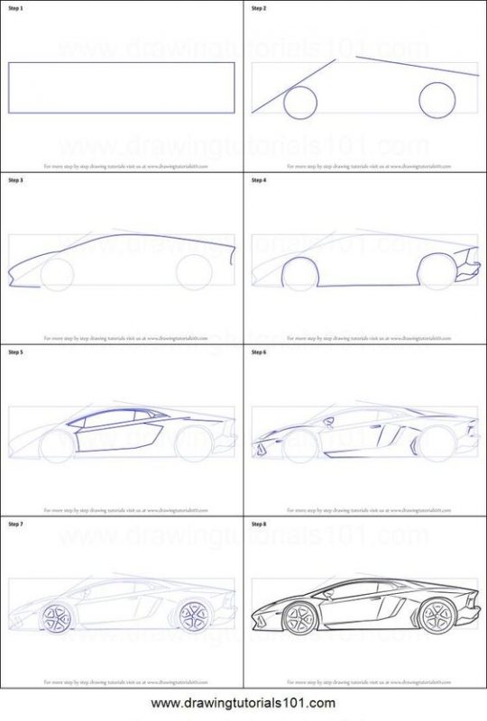 29 tutos dessin étape par étape pour apprendre à dessiner des voitures 17
