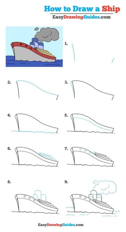 29 tutos dessins étape par étape pour apprendre à dessiner un bateau 14 29 tutos dessins étape par étape pour apprendre à dessiner un bateau 14