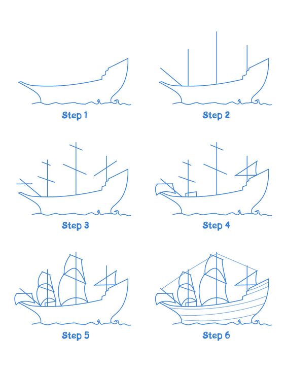 29 tutos dessins étape par étape pour apprendre à dessiner un bateau 11 29 tutos dessins étape par étape pour apprendre à dessiner un bateau 11