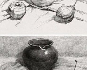 Построение яблока академический рисунок