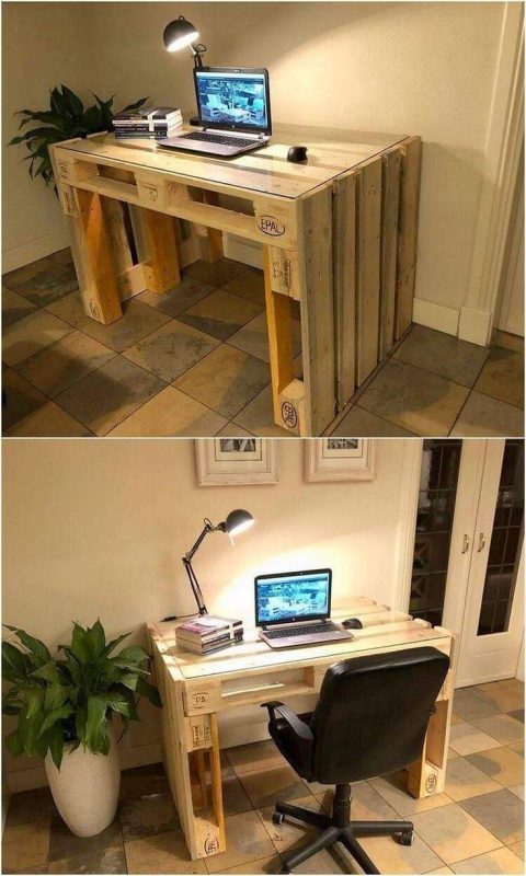 28 top idées de bureaux en palettes pour s'inspirer 23 28 top idées de bureaux en palettes pour s'inspirer 23