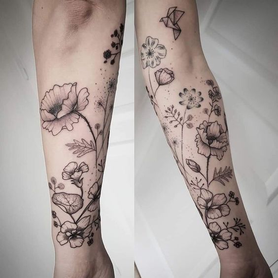 100 top idées de tatouages fleur 54