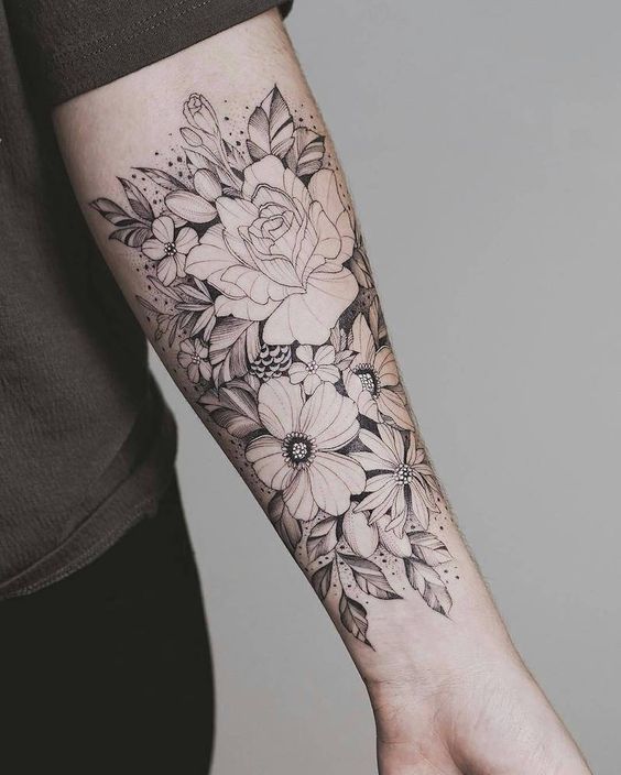 100 top idées de tatouages fleur 74