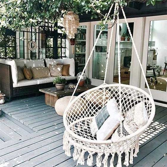 24 top idées de chaises suspendues pour une détente en apesanteur 21