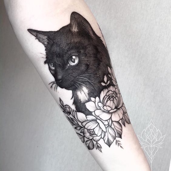 100 idées de tatouages pour les amoureux des chats 39 100 idées de tatouages pour les amoureux des chats 39