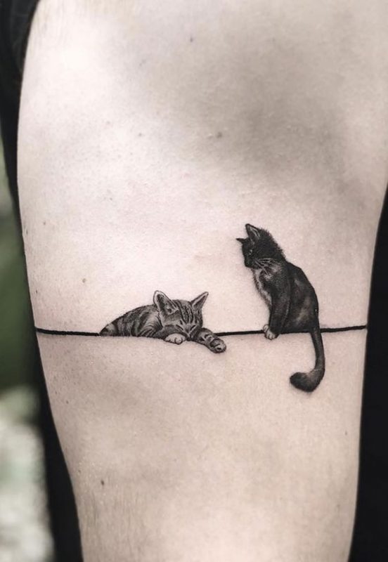 100 idées de tatouages pour les amoureux des chats 5