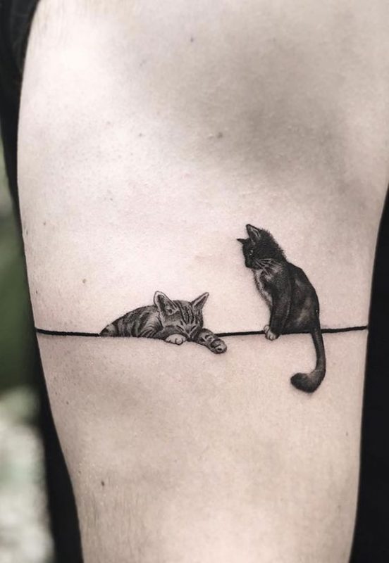 100 idées de tatouages pour les amoureux des chats 5 100 idées de tatouages pour les amoureux des chats 5