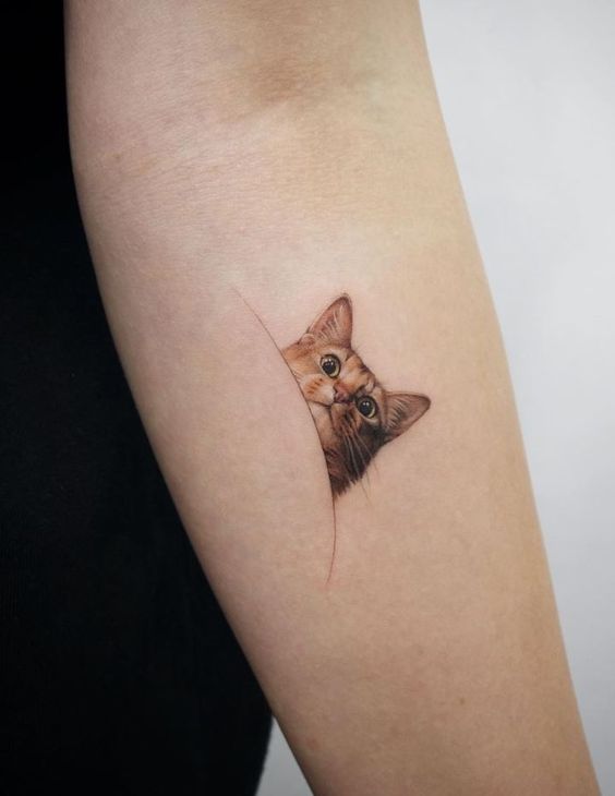100 idées de tatouages pour les amoureux des chats 63