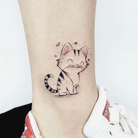 100 idées de tatouages pour les amoureux des chats 83