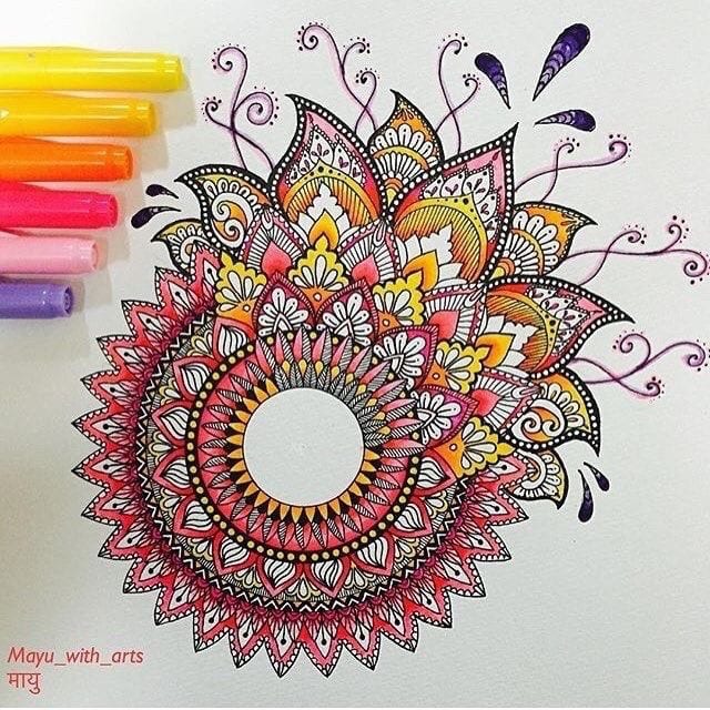 100 top idées de dessins & coloriages mandala 27