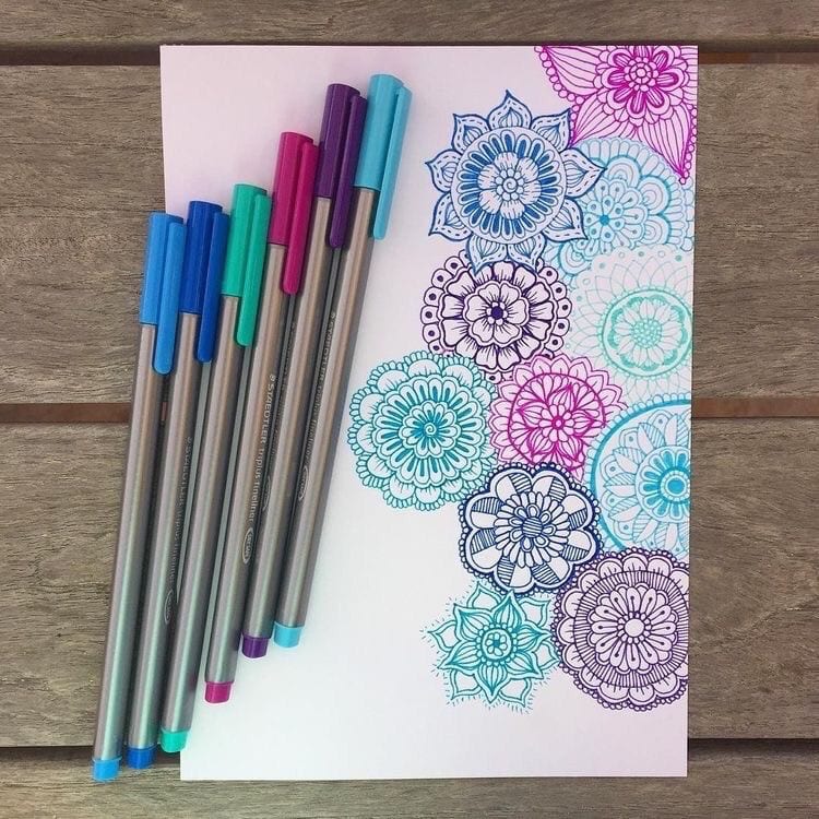 100 top idées de dessins & coloriages mandala 30