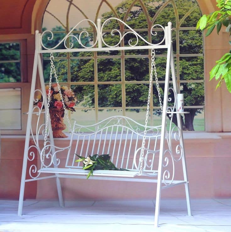 24 idées de beaux bancs d'extérieur suspendus 2