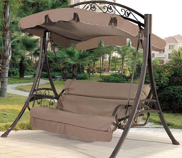 24 idées de beaux bancs d'extérieur suspendus 11
