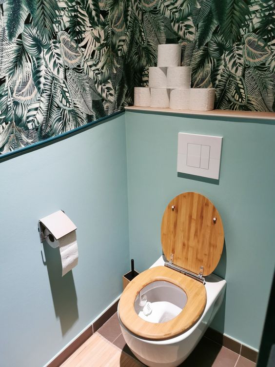 27 idées pour décorer les toilettes avec du bois 2 27 idées pour décorer les toilettes avec du bois 2