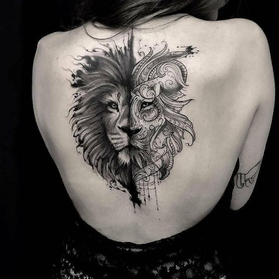 100 top idées de tatouages lion femme 18
