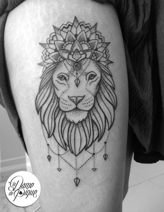 100 top idées de tatouages lion femme 75