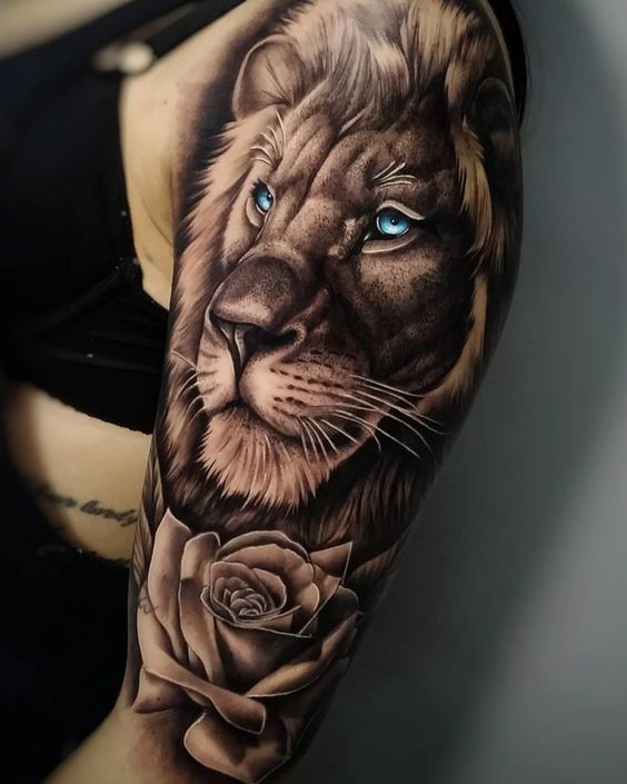 100 top idées de tatouages lion femme 80