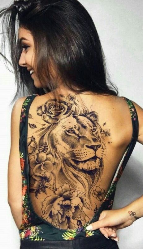 100 top idées de tatouages lion femme 88