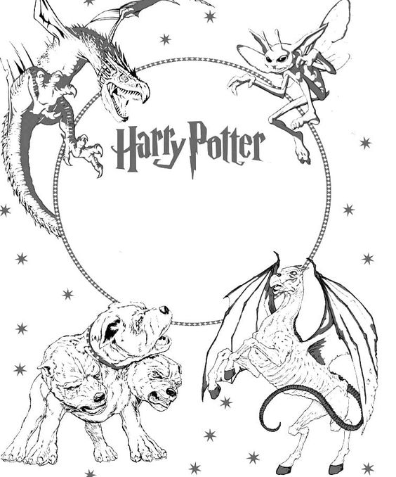 100 top idées de dessins de coloriages Harry Potter 14
