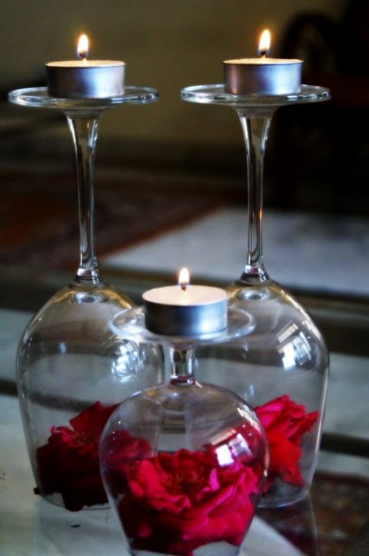 20 centres de tables de Noël à faire soi-même avec des bougies & des verres 12