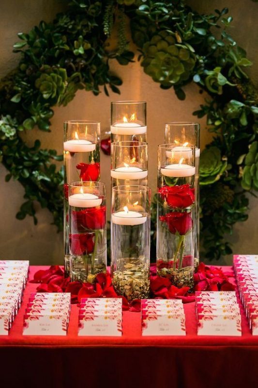 20 centres de tables de Noël à faire soi-même avec des bougies & des verres 14