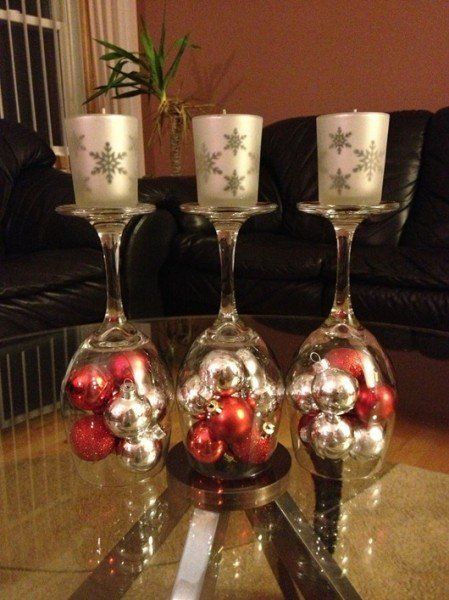 26 top idées de décorations de tables de Noël en verre 6 26 top idées de décorations de tables de Noël en verre 6