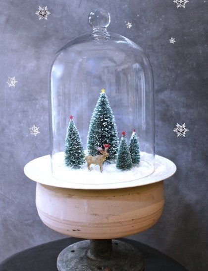 26 top idées de décorations de tables de Noël en verre 11 26 top idées de décorations de tables de Noël en verre 11