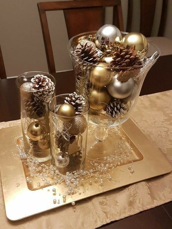 26 top idées de décorations de tables de Noël en verre 20 26 top idées de décorations de tables de Noël en verre 20