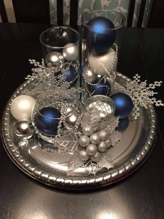 26 top idées de décorations de tables de Noël en verre 21 26 top idées de décorations de tables de Noël en verre 21
